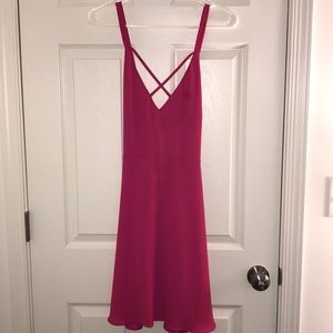 Pink Flowy Cocktail Dress